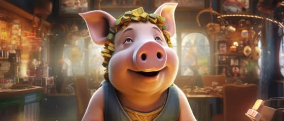 Playn GO Piggy Blitz Slot හි කාසි තොගයක් සඳහා Piggy බැංකුව වටලයි